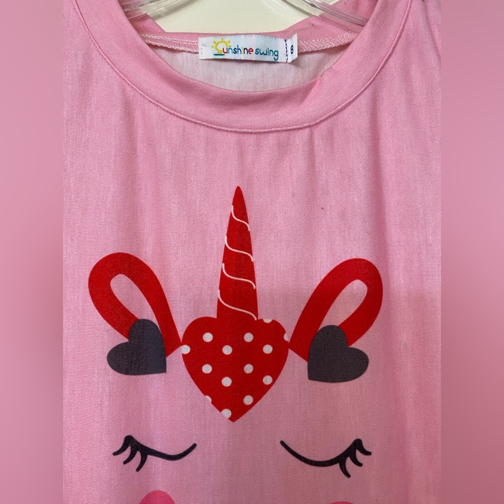 Pink Unicorn Heart Dress - Picture 2 of 4